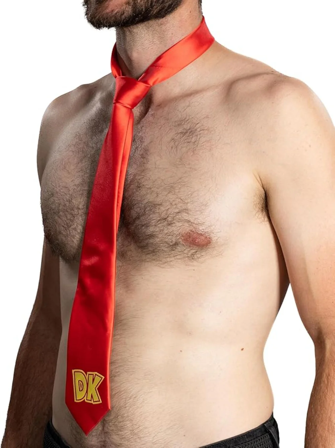 1980s Video Game Monkey Throwing Barrels Halloween Cosplay Costume Accessory Tie - Image 4