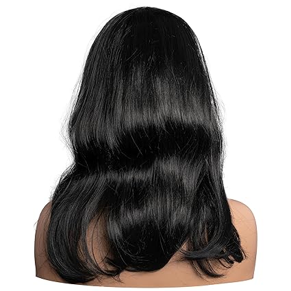 Adams Spooky Family Mother Long Hair Morticia Halloween Cosplay Costume Wig - Image 5