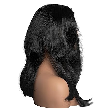 Adams Spooky Family Mother Long Hair Morticia Halloween Cosplay Costume Wig - Image 7