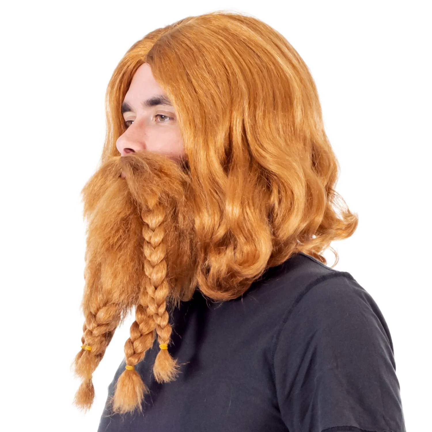 Adult Deluxe Viking Wig and Beard Halloween Cosplay Costume Accessory Set - Image 7