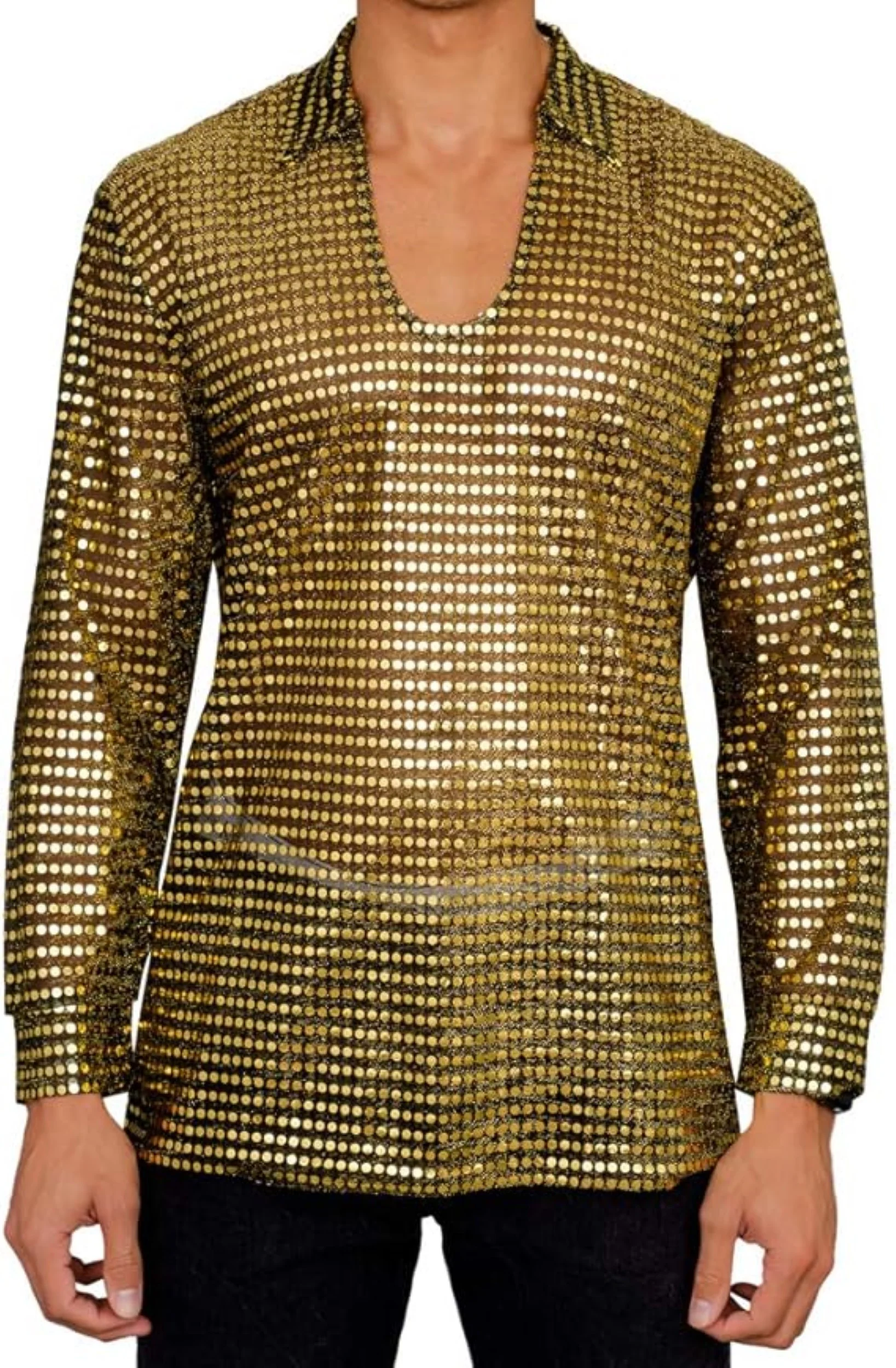 1970s Disco Adult Unisex Halloween Cosplay Costume Shirt - Image 2