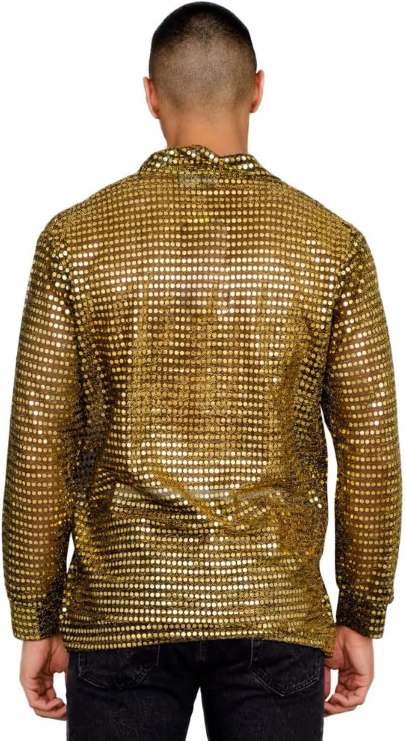 1970s Disco Adult Unisex Halloween Cosplay Costume Shirt - Image 3