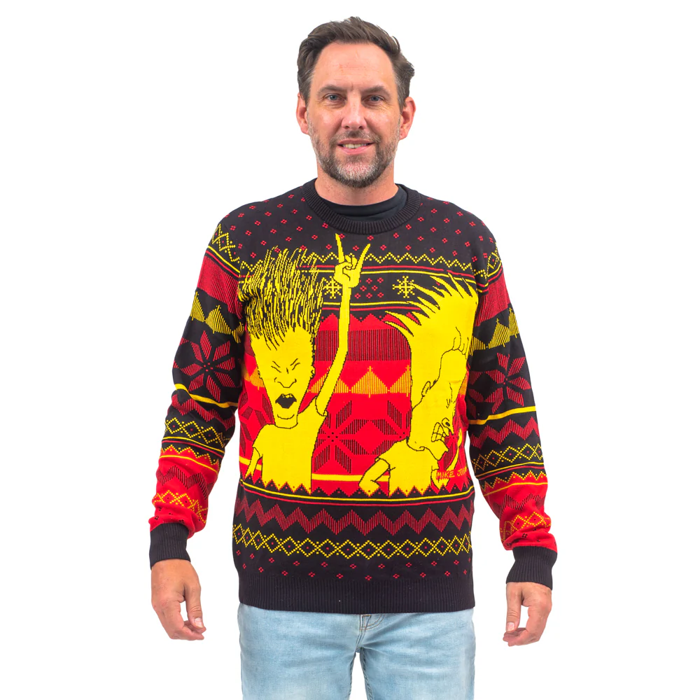1990s Music TV Cartoon Character Morons Funny Ugly Christmas Sweater