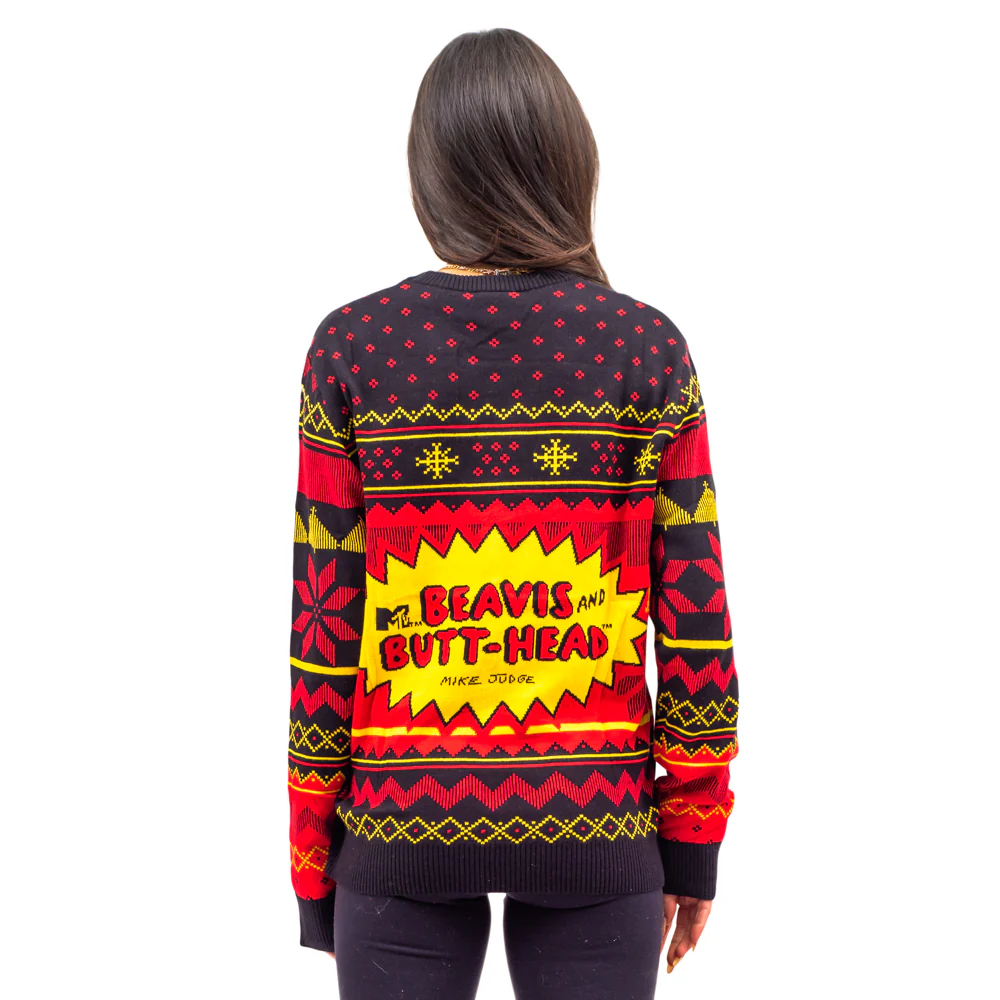 1990s Music TV Cartoon Character Morons Funny Ugly Christmas Sweater - Image 3
