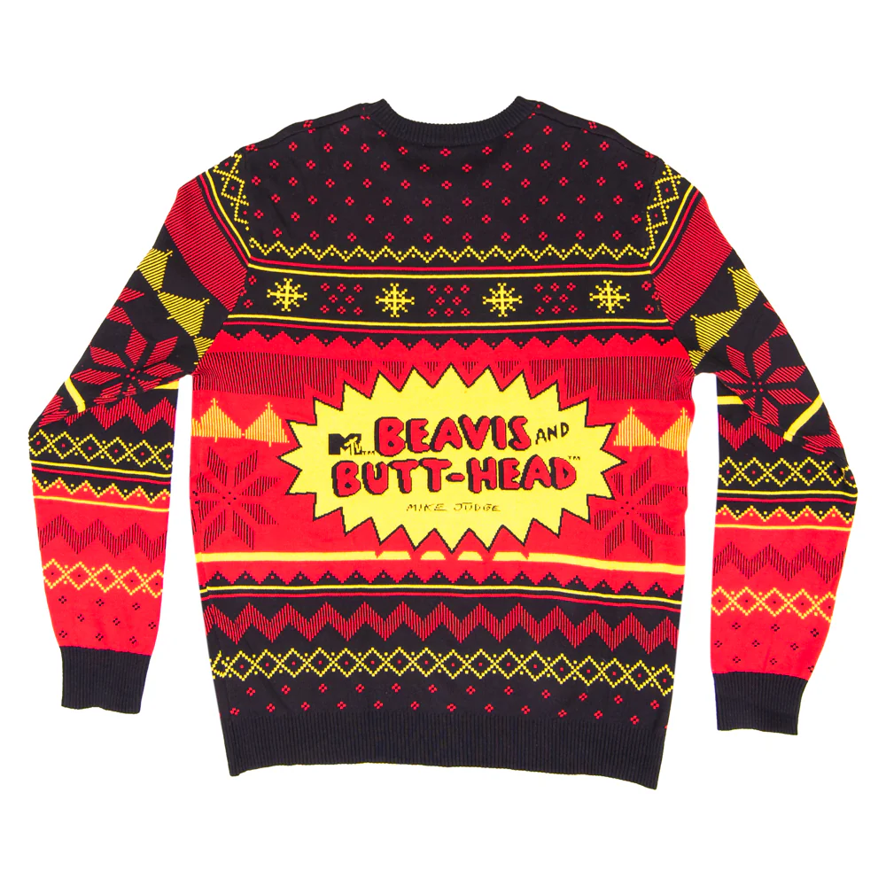 1990s Music TV Cartoon Character Morons Funny Ugly Christmas Sweater - Image 5