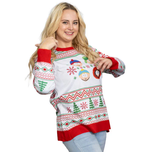 Best Friends Fair Isle Faces South Park Christmas Sweater - Image 2