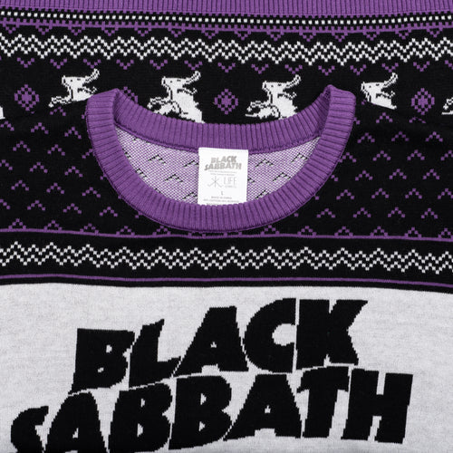 Black Sabbath Unisex Flying Demon Logo Ugly Christmas Sweater - Image 6