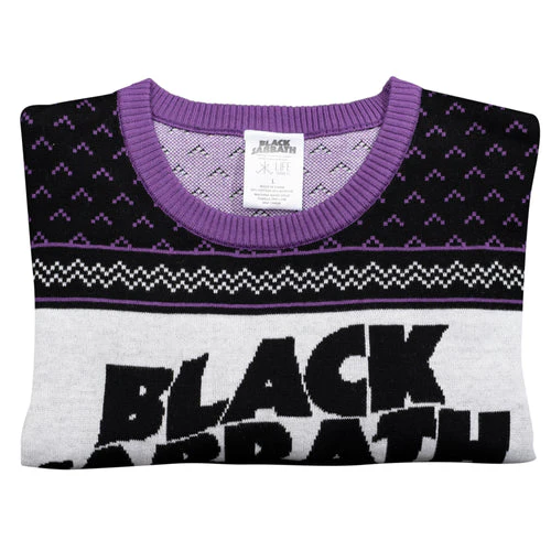 Black Sabbath Unisex Flying Demon Logo Ugly Christmas Sweater - Image 9