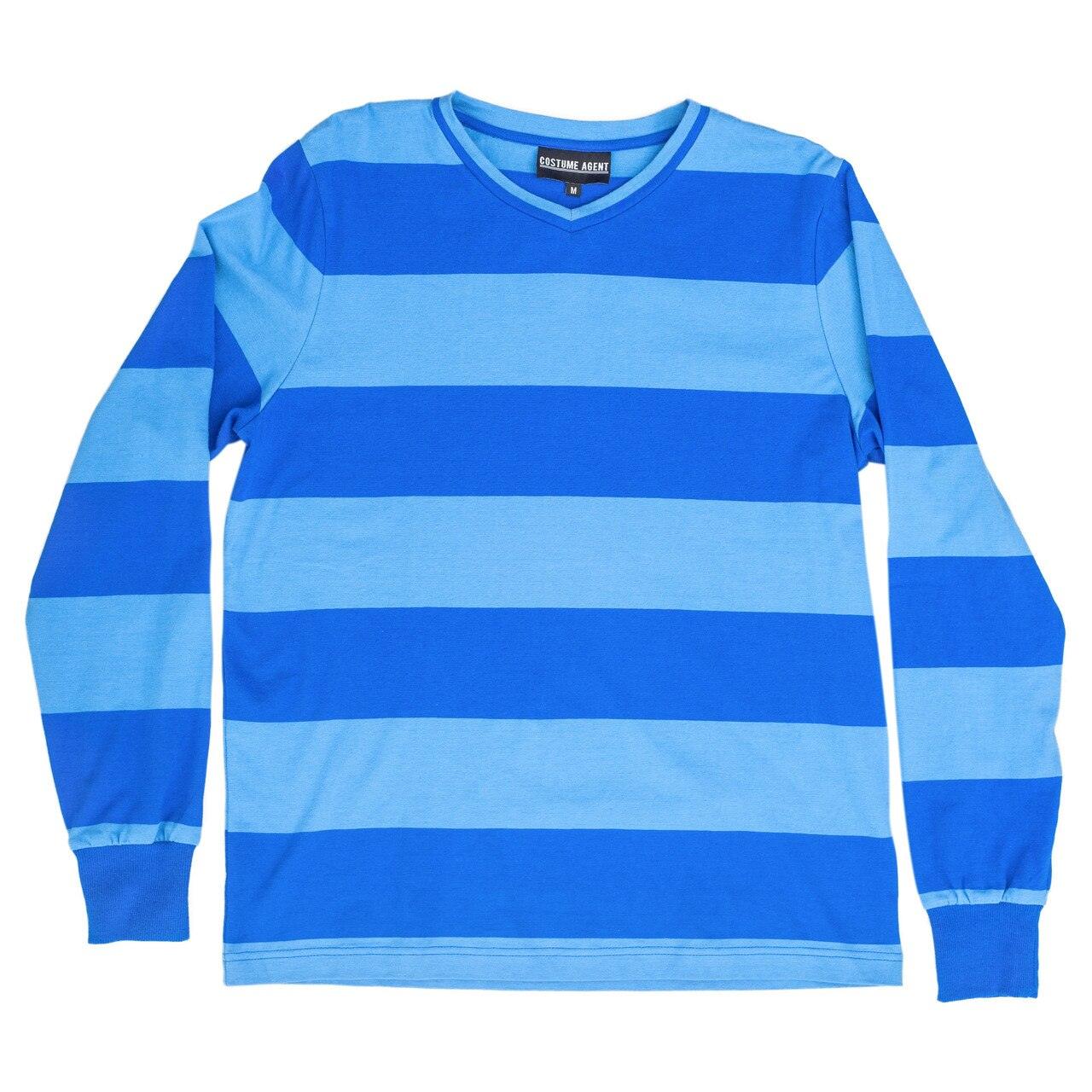 Blue and Detective Halloween Costume  Blue Striped Shirt - Image 2