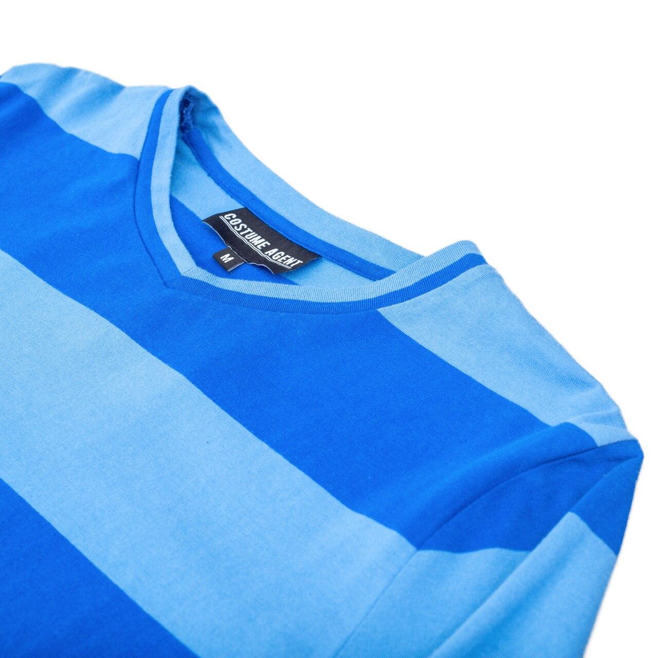 Blue and Detective Halloween Costume  Blue Striped Shirt - Image 3