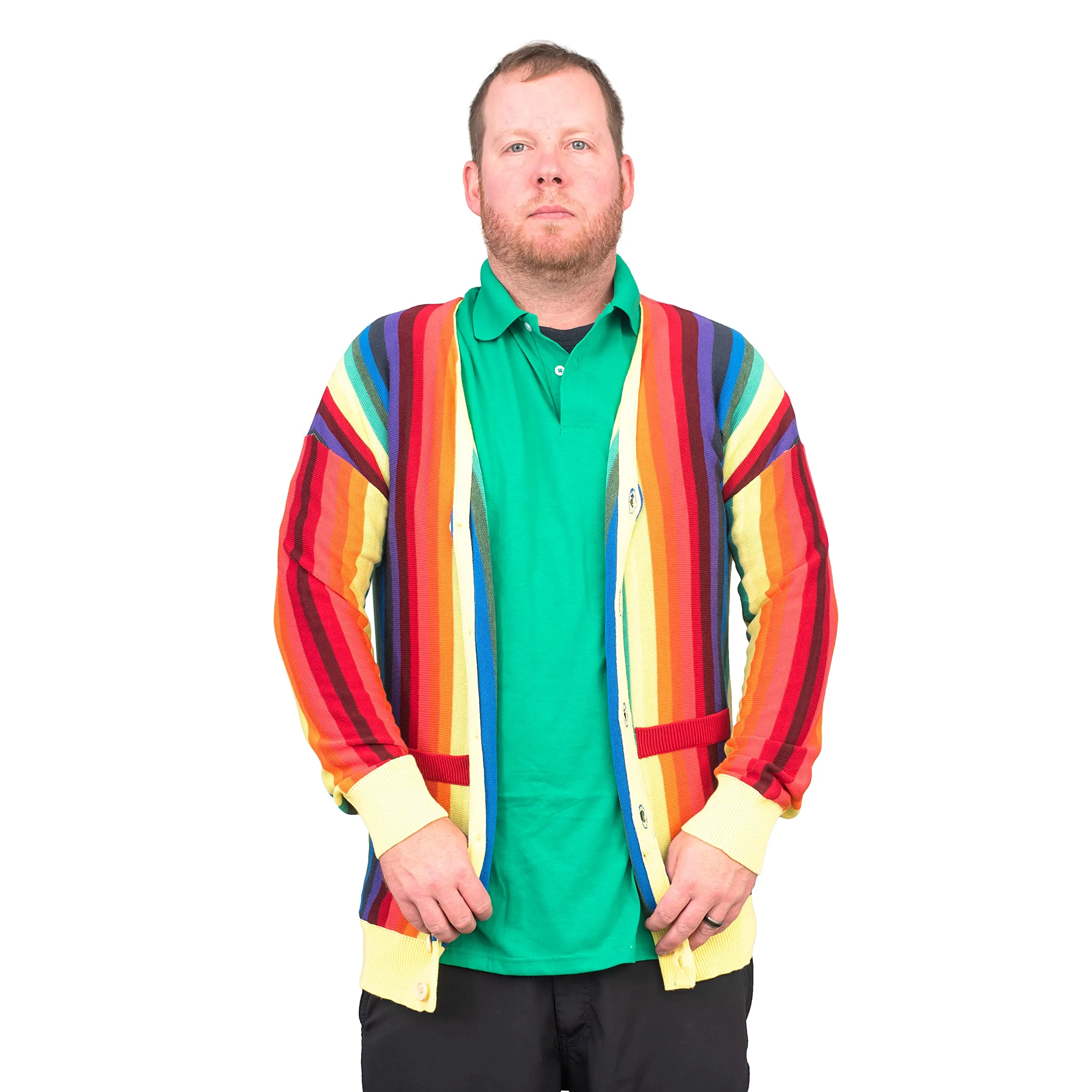 Caddyshack Caddy Rainbow Sweater Halloween Costume Cardigan - Image 2