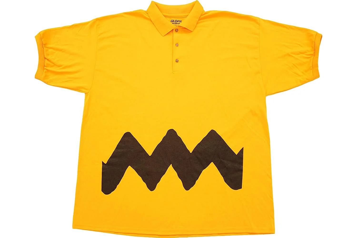 Charlie Yellow Polo Button Up Adult Unisex Halloween Cosplay Costume T-Shirt - Image 2