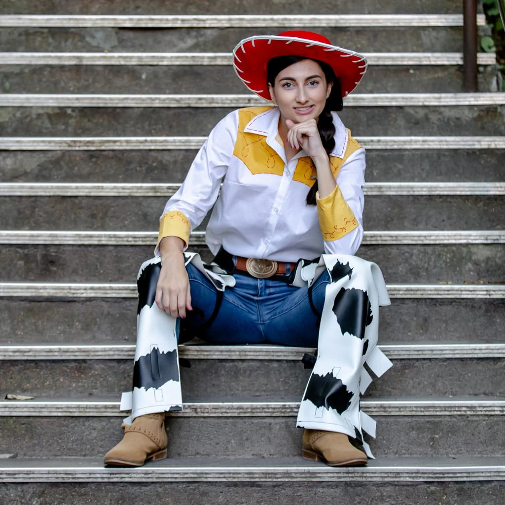 Cowgirl Jessie Movie Character Halloween Cosplay Costume Accessory Chaps - Image 2