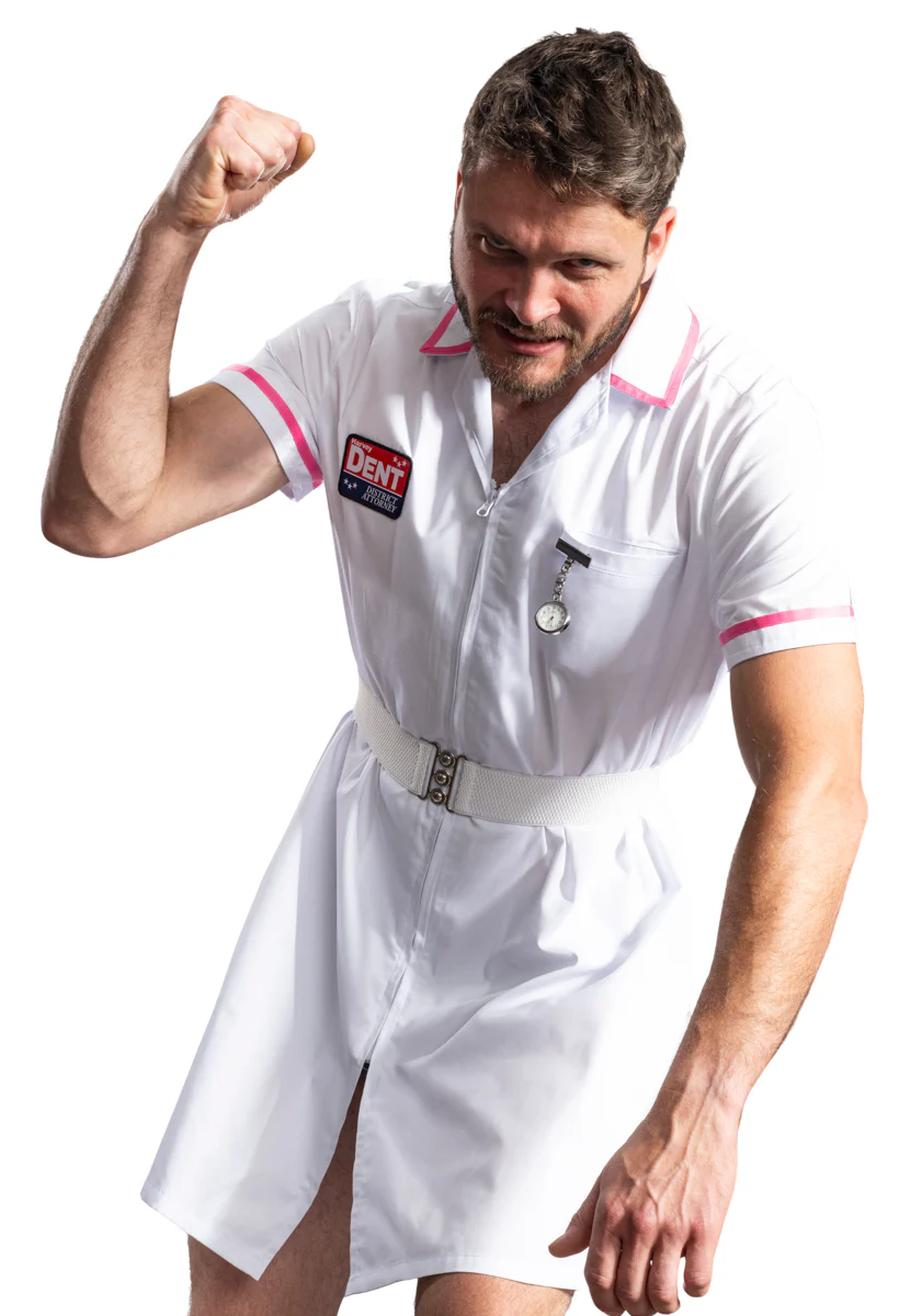 Dark Knight Dent Superhero Villain Nurse Cosplay Halloween Cosplay Costume Set - Image 2
