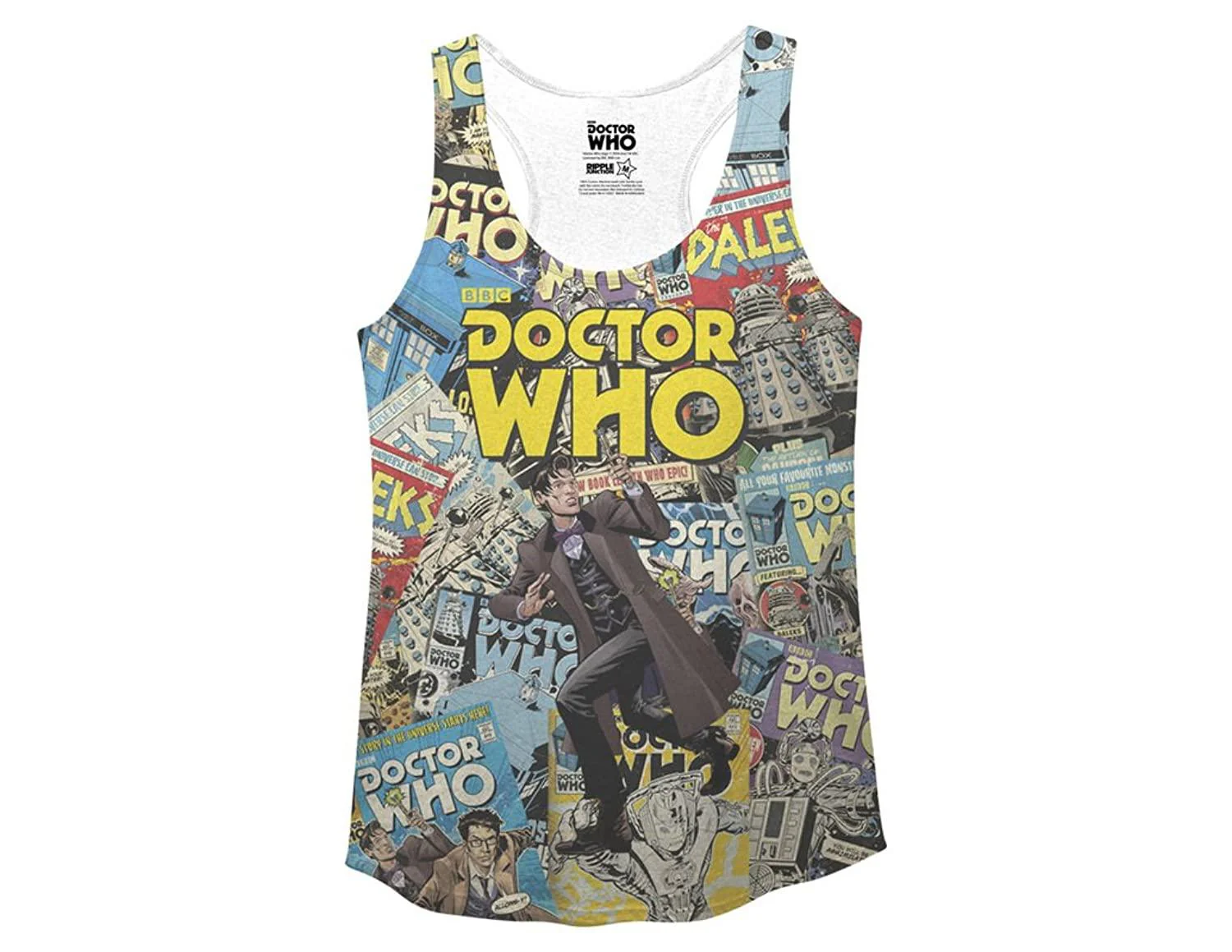 Doctor Who Comic Covers Racerback Tank - Image 4