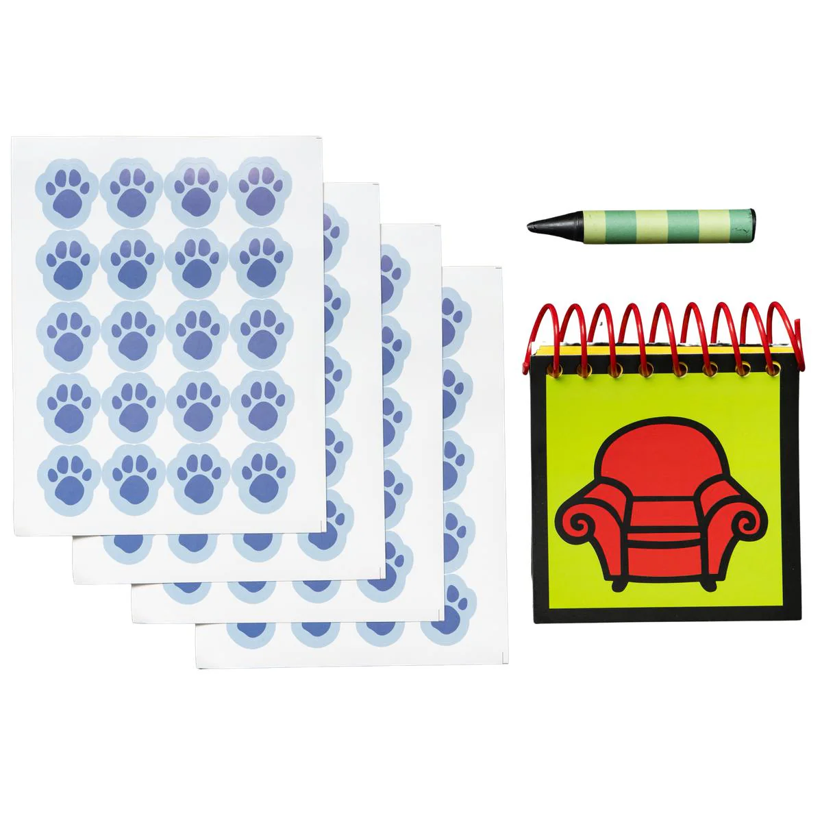 Dog Detective and Blue Handy Notebook Halloween Costume Cosplay Accessory with Dog Paws Stickers and Black Crayon - Image 8