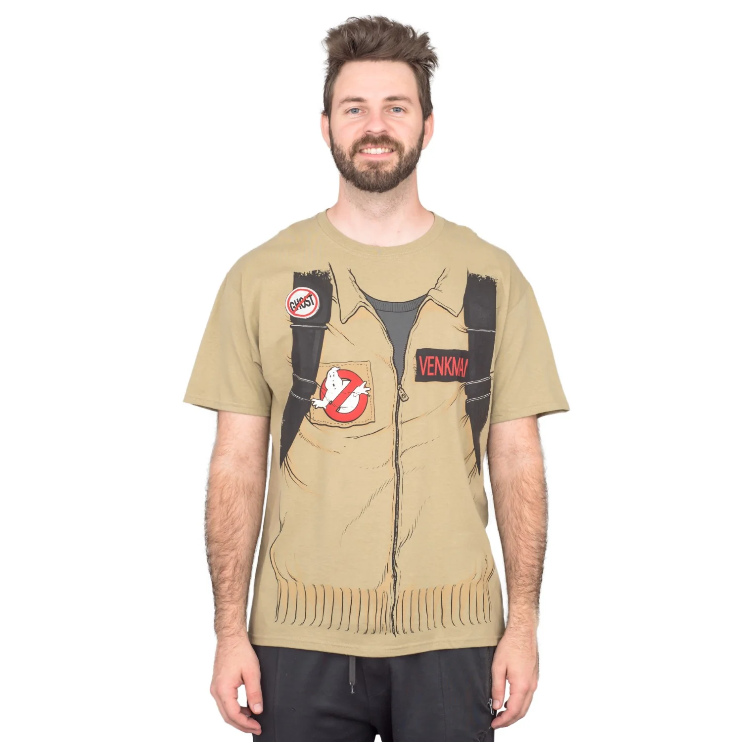 Ghostbuster Adult Short Sleeve Costume T-shirt with Back Print - Image 7