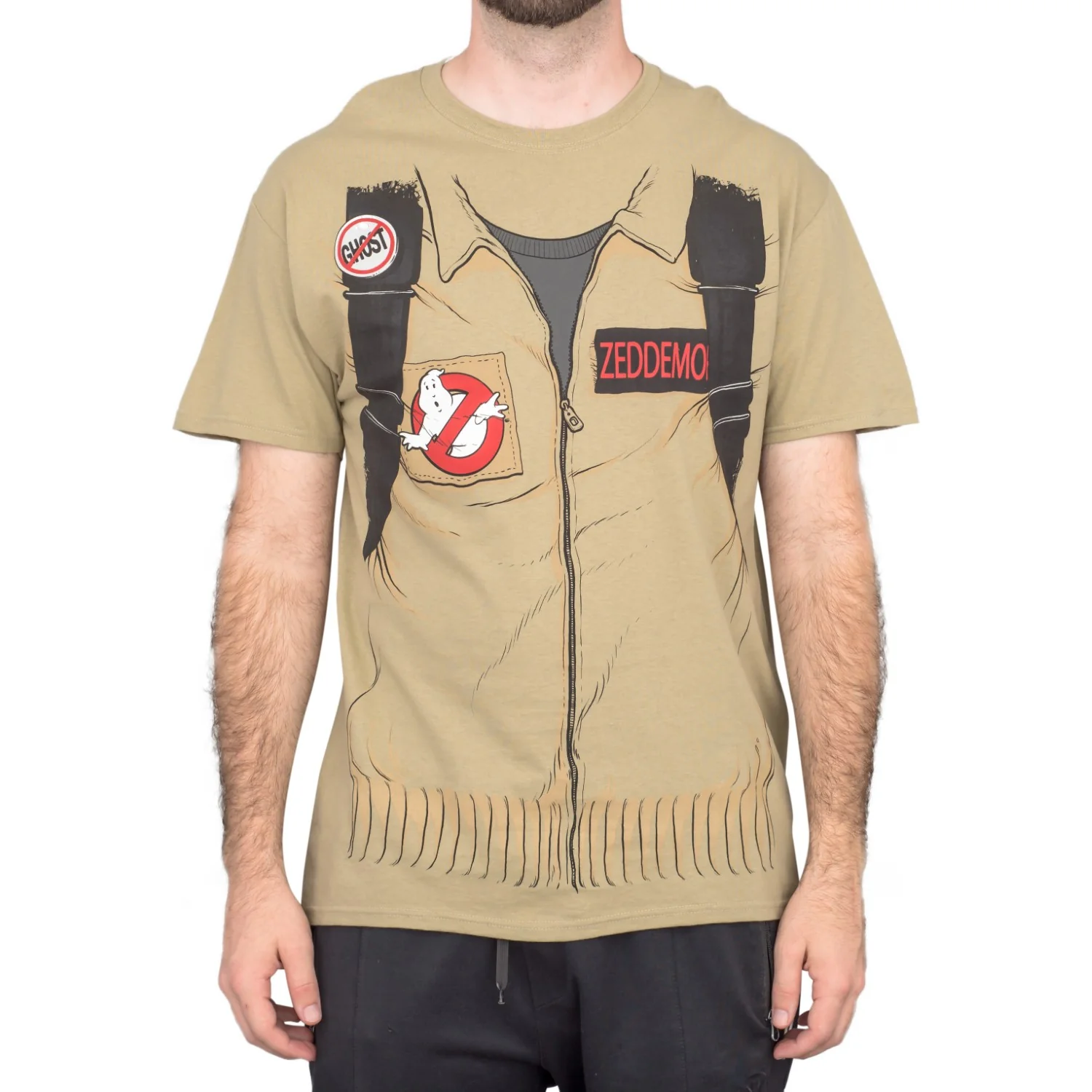 Ghostbuster Adult Short Sleeve Costume T-shirt with Back Print - Image 9