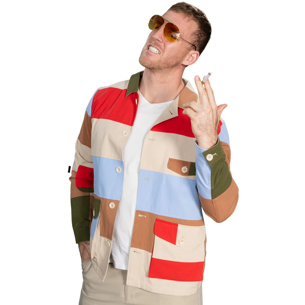 Gonz Jounalist Las Vegas Raoul Duke Jacket Halloween Costume Cosplay - Image 9
