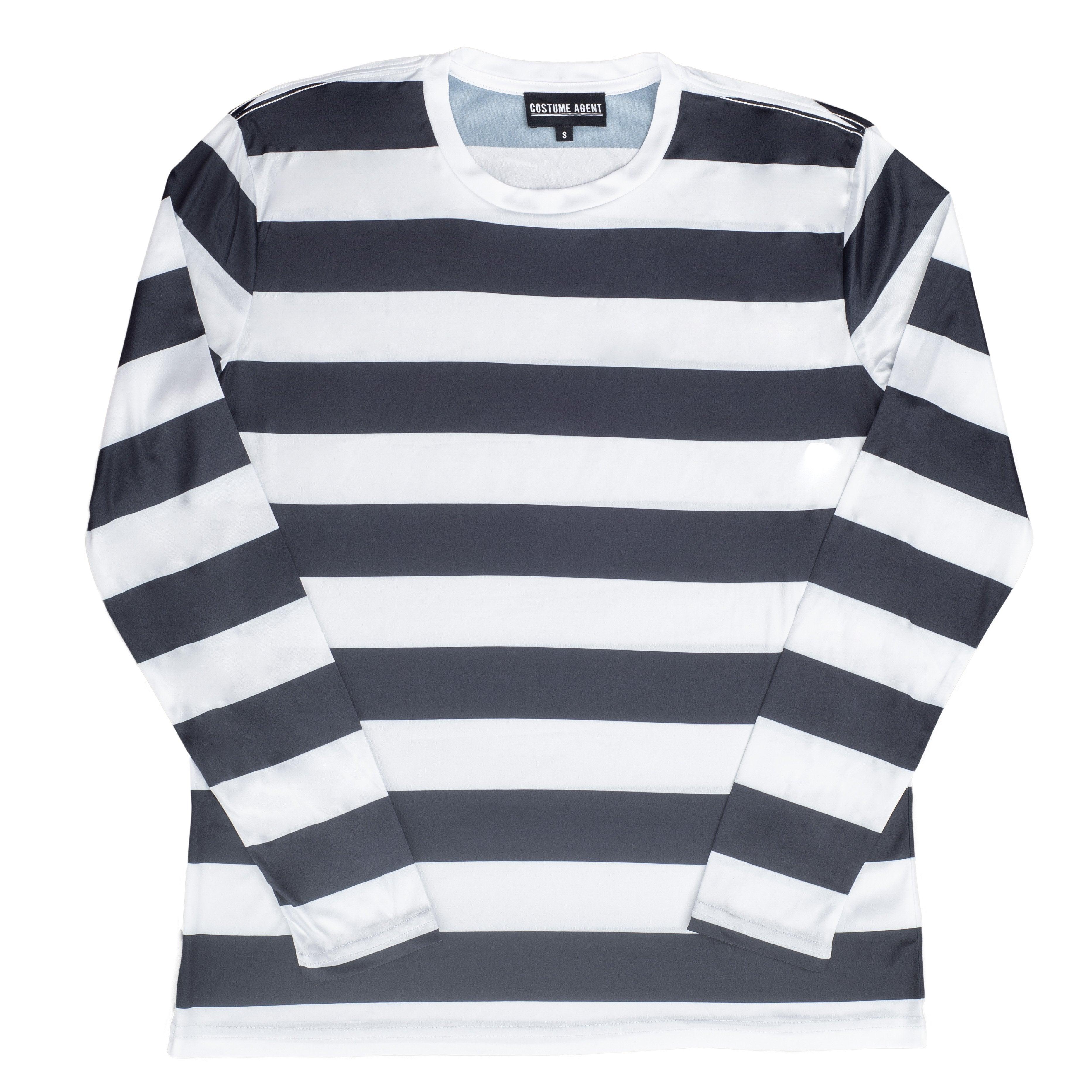 Halloween Costume Waldo Robber Striped Long Sleeve Shirt - Image 2