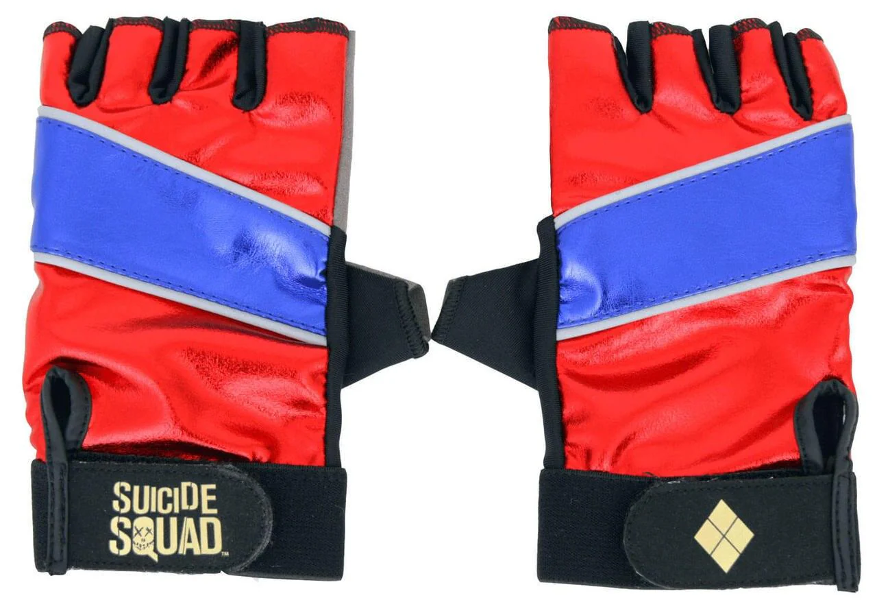 Harley Quinn Halloween Costume Cosplay Accessory Two Glove Set