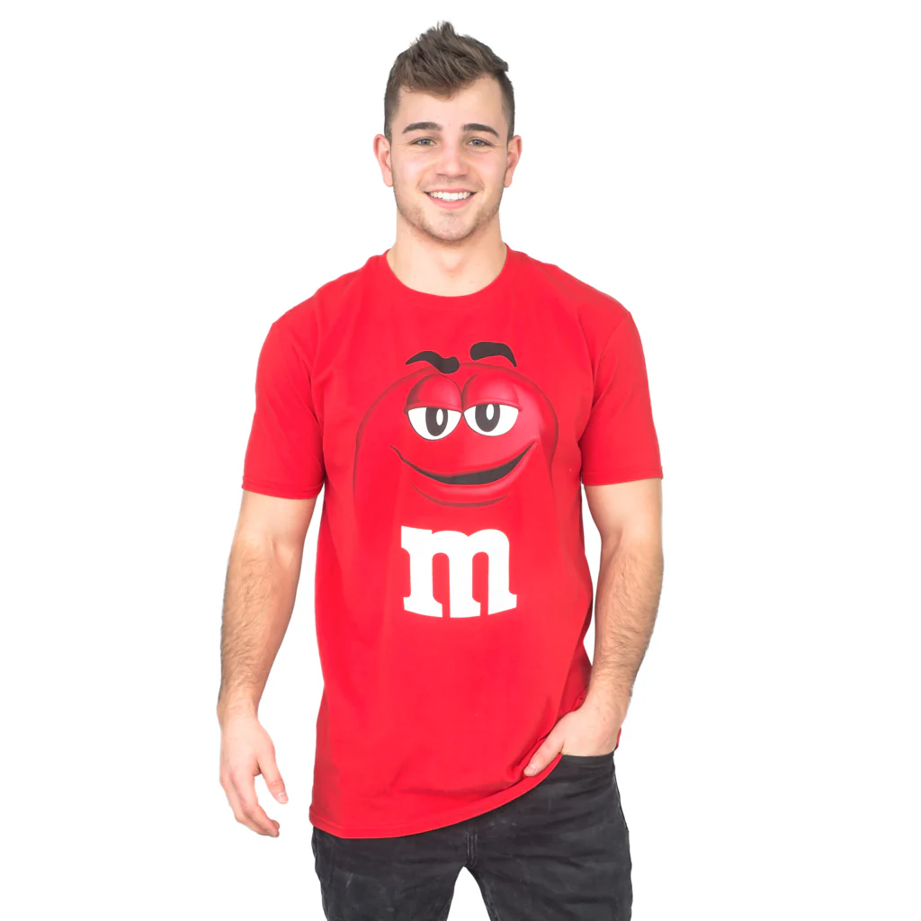 M&M's Candy Silly Character Face Adult Unisex 1980s T-Shirt - Image 2