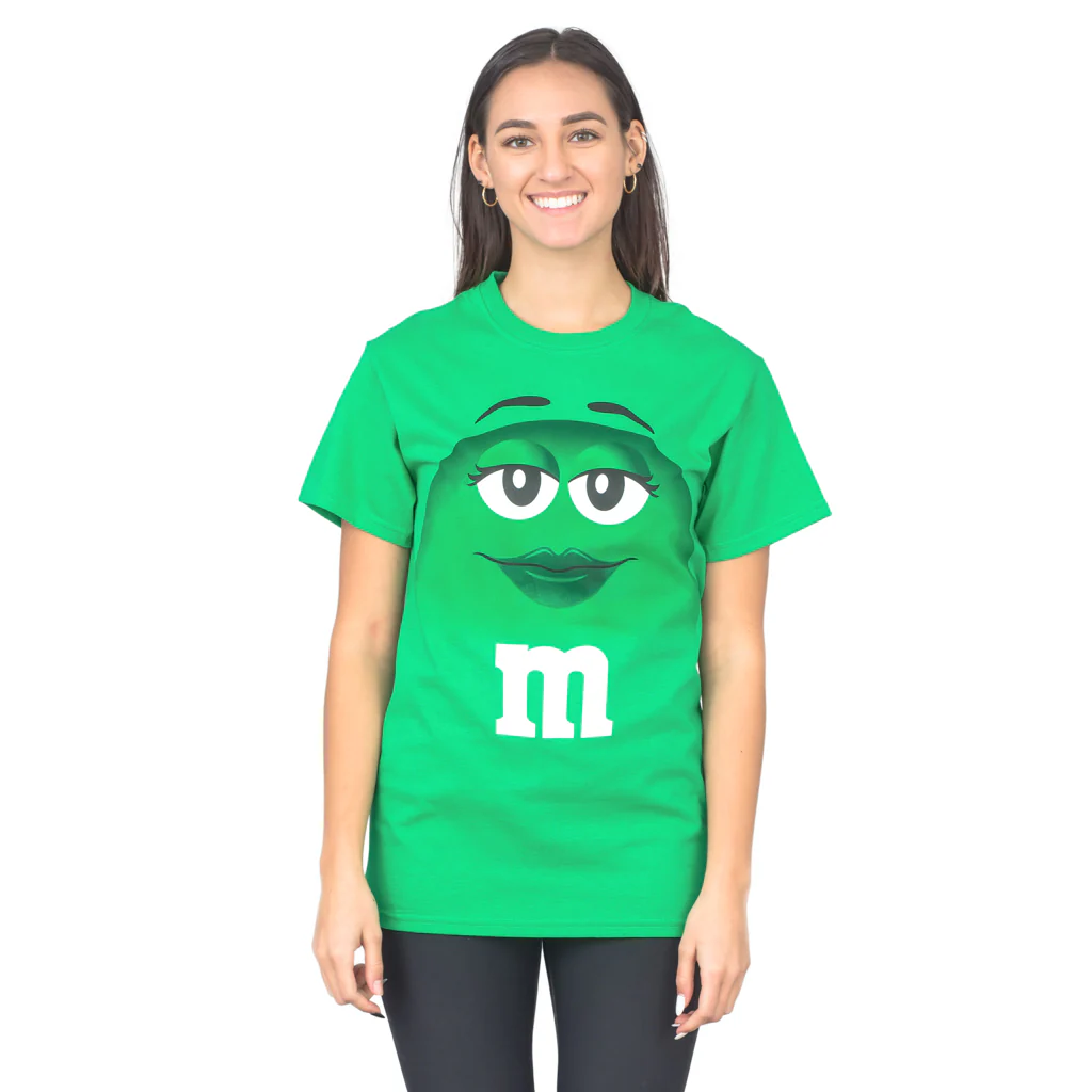 M&M's Candy Silly Character Face Adult Unisex 1980s T-Shirt - Image 3
