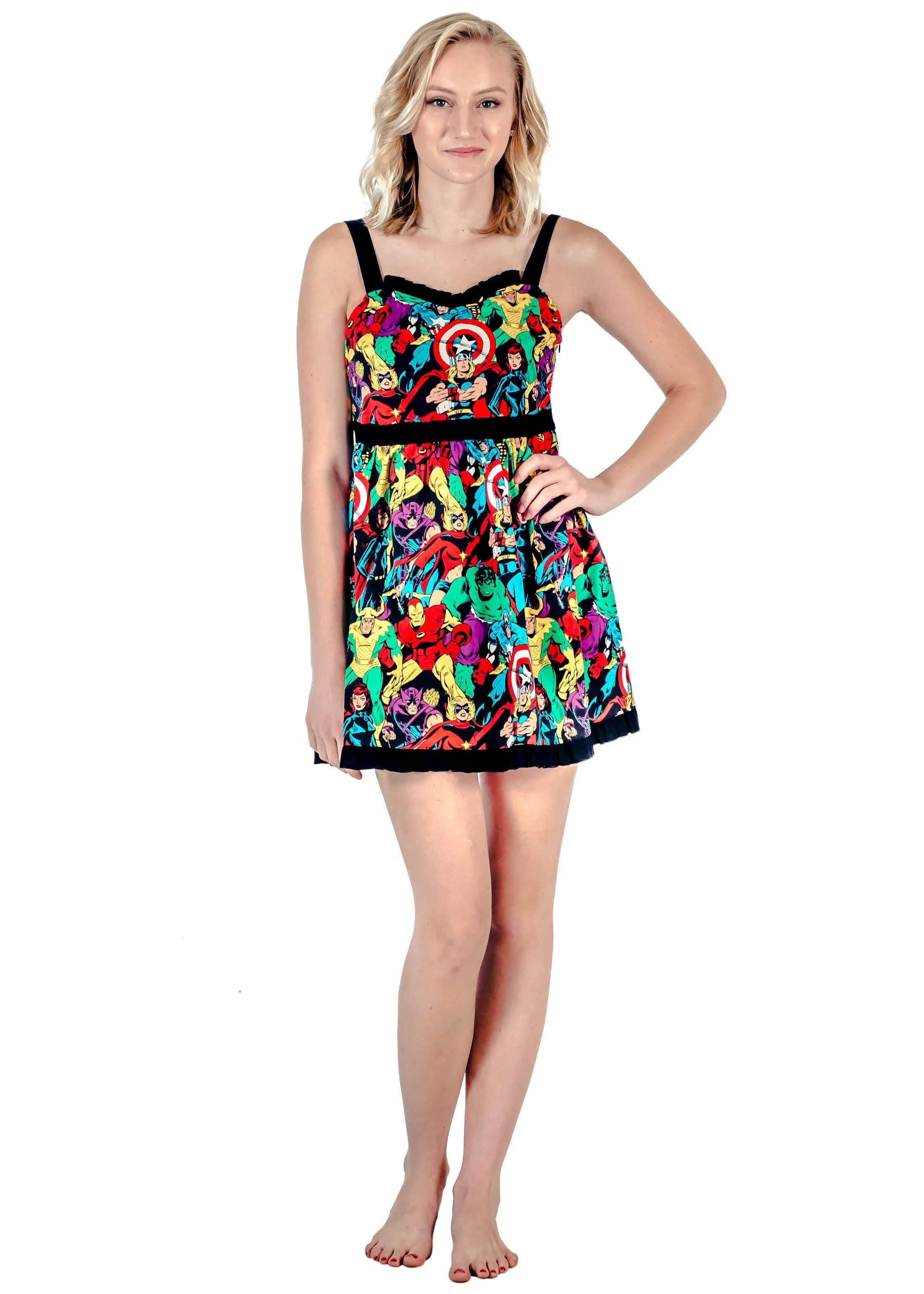 Marvel Super Heroes All Over Sweetheart Dress - Image 6