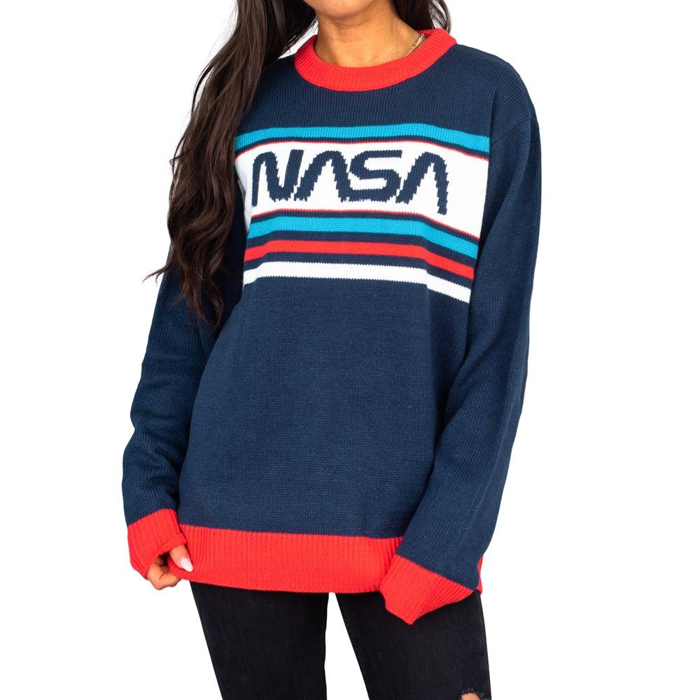 NASA Log 1980s Style Unisex Ugly Christmas Sweater