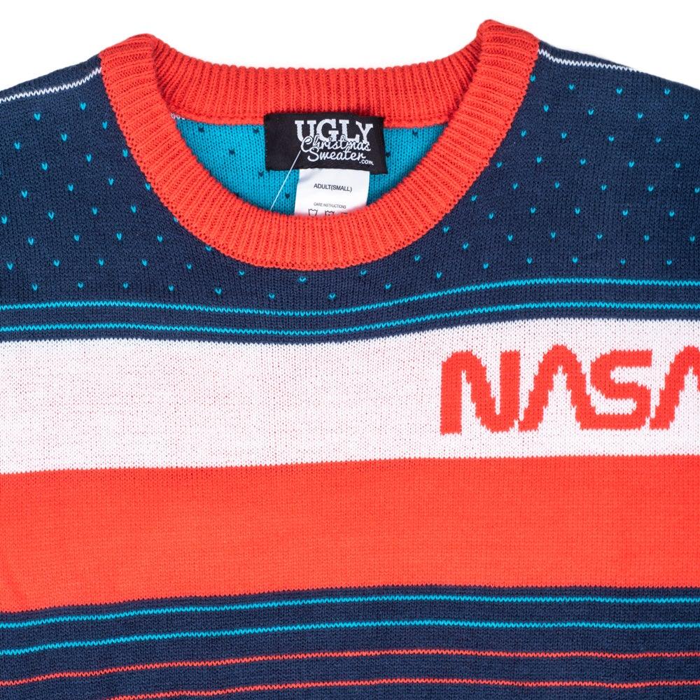 NASA Space Adventure 1980s Style Adult Unisex Ugly Christmas Sweater - Image 4