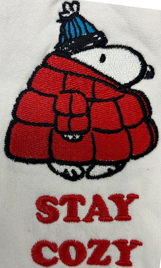 Officially Licensed Peanuts Snoopy Stay Cozy Embroidered Adult Unisex Sweatpants - Image 3