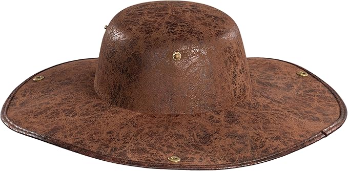 Pirate Hat Tricorn Faux Leather Colonial Renaissance Halloween Cosplay Costume Hat - Image 12