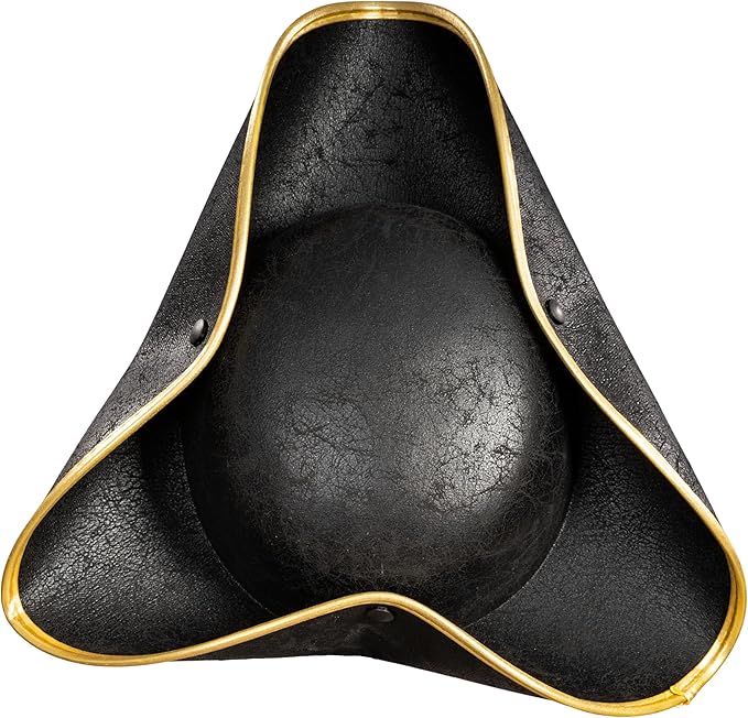Pirate Hat Tricorn Faux Leather Colonial Renaissance Halloween Cosplay Costume Hat - Image 13