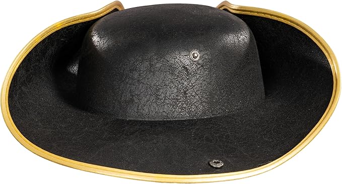 Pirate Hat Tricorn Faux Leather Colonial Renaissance Halloween Cosplay Costume Hat - Image 5