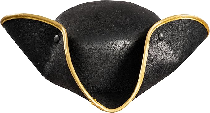Pirate Hat Tricorn Faux Leather Colonial Renaissance Halloween Cosplay Costume Hat - Image 6