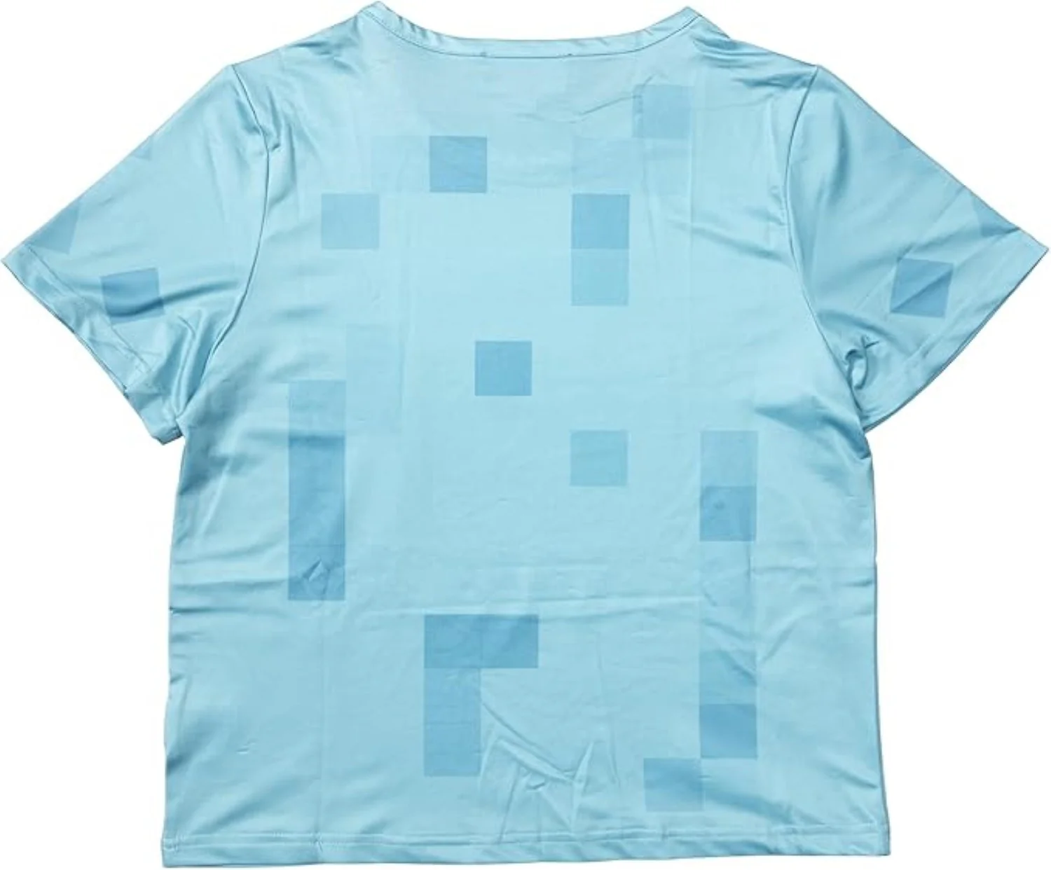 Pixelated Blocks Youth Halloween Costume T-Shirt Big Pixel Style Cosplay Top for Kids Blue or Green - Image 4