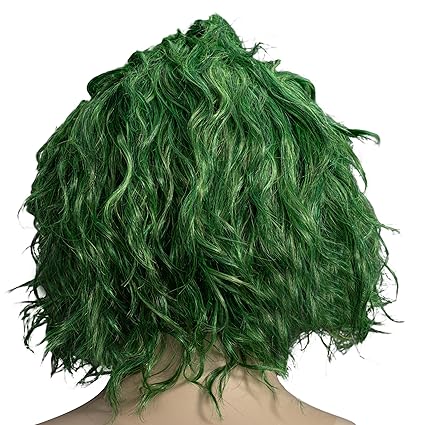 Psycho Clown Joke Villain Green Hair Halloween Cosplay Costume Wig - Image 4