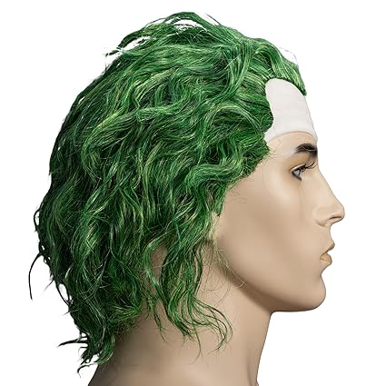 Psycho Clown Joke Villain Green Hair Halloween Cosplay Costume Wig - Image 5