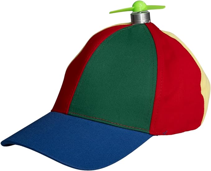 Rainbow Propeller Nerd Halloween Cosplay Costume Adjustable Hat