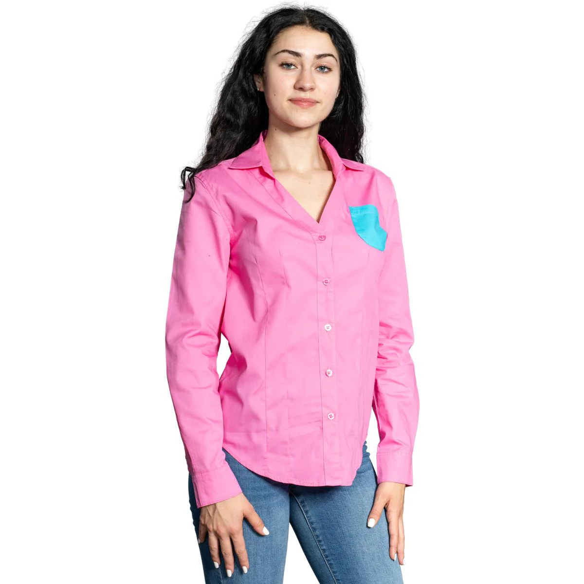 Ramona Pilgrim Movie Halloween Cosplay Costume Pink Blue Pocket Top - Image 7