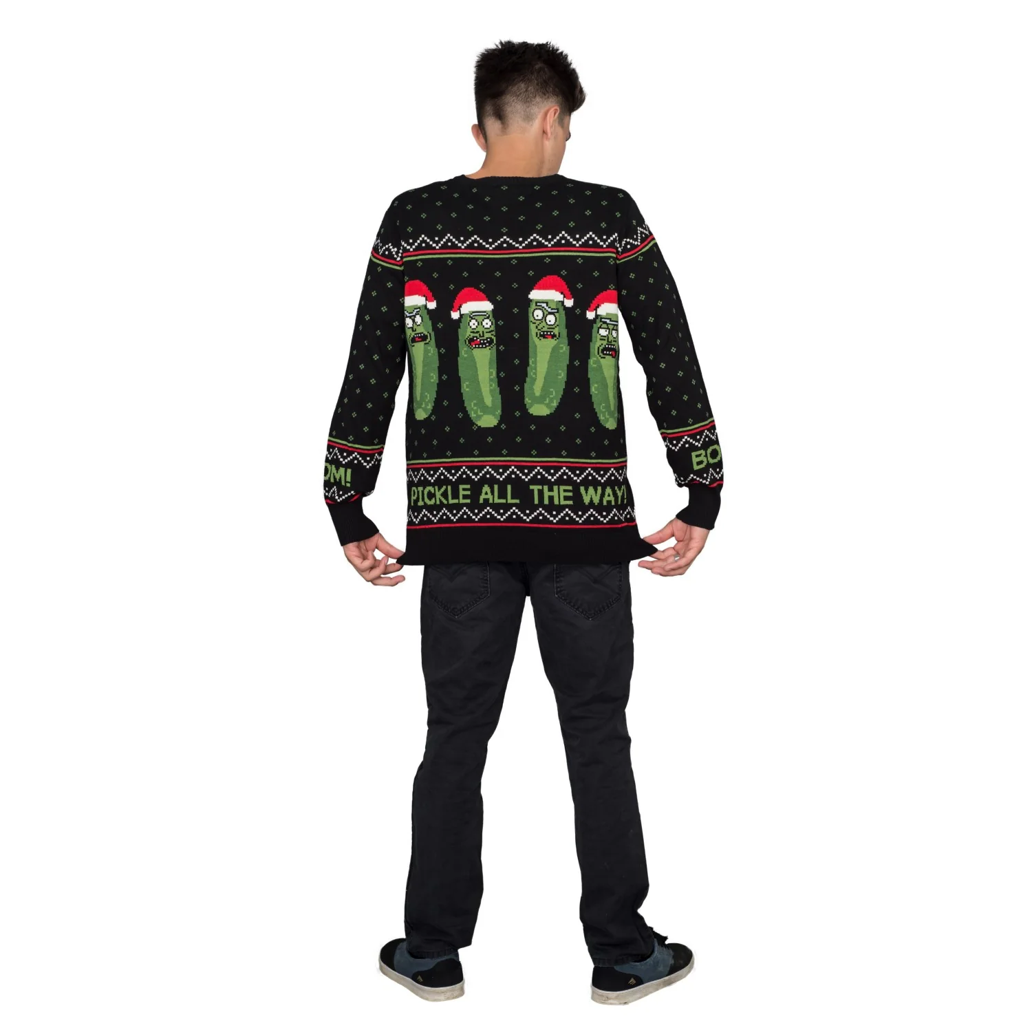 Rick and Morty Boom! PickleRick Adult Ugly Christmas Sweater - Image 7