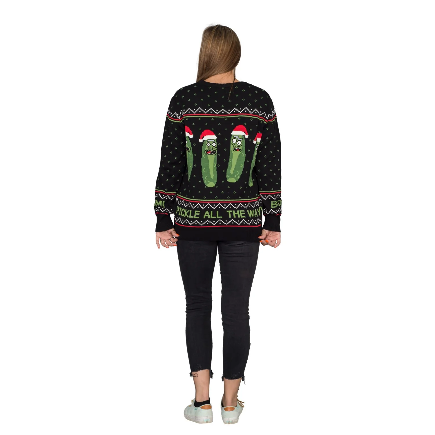 Rick and Morty Boom! PickleRick Adult Ugly Christmas Sweater - Image 8