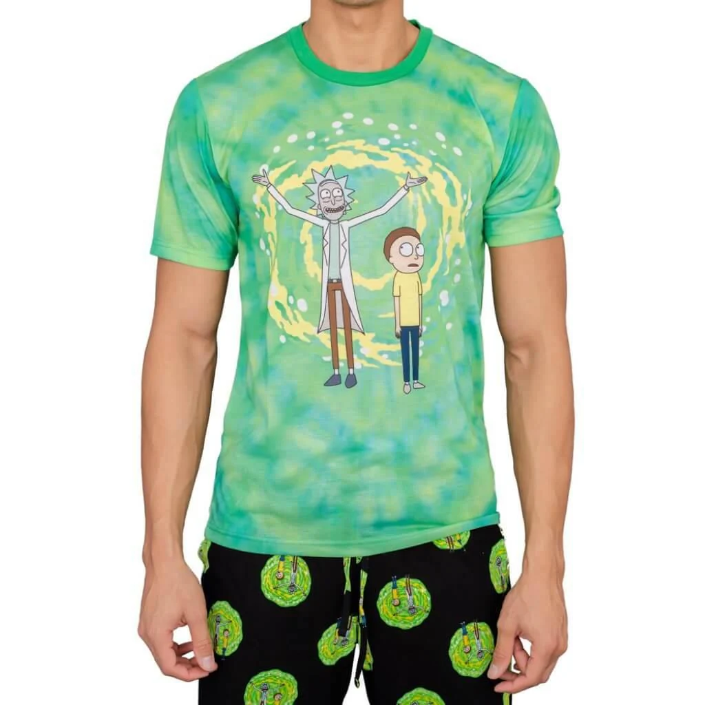 Rick and Morty Portal T-Shirt and Lounge Pants Pajama Set - Image 6
