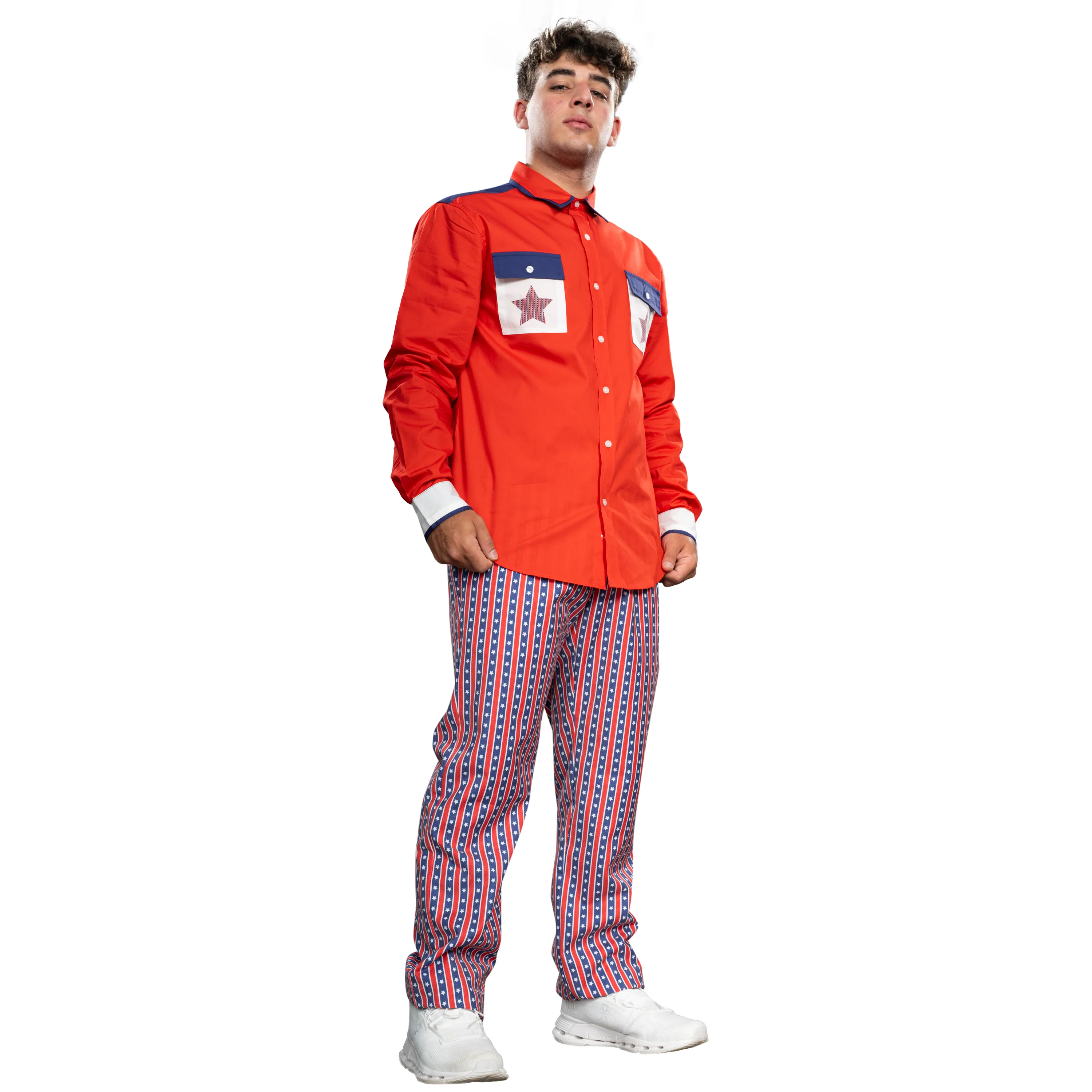 Roy Munson Character Bowling Movie Halloween Cosplay Shirt and Pants Costume Set - Image 3