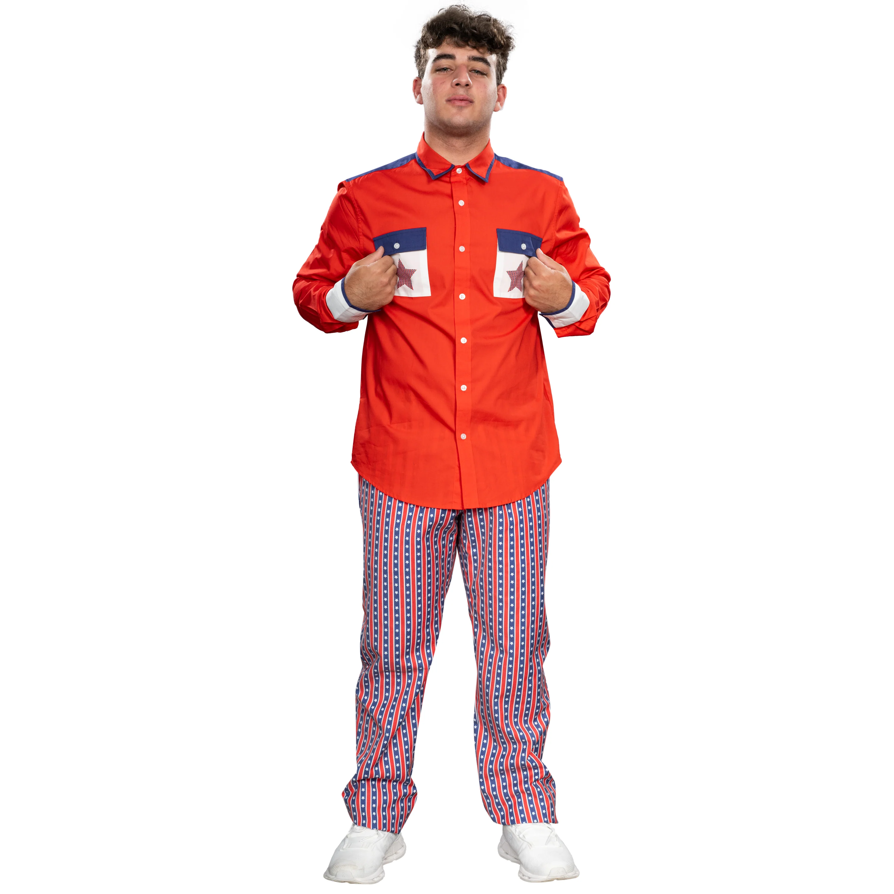 Roy Munson Character Bowling Movie Halloween Cosplay Shirt and Pants Costume Set - Image 4