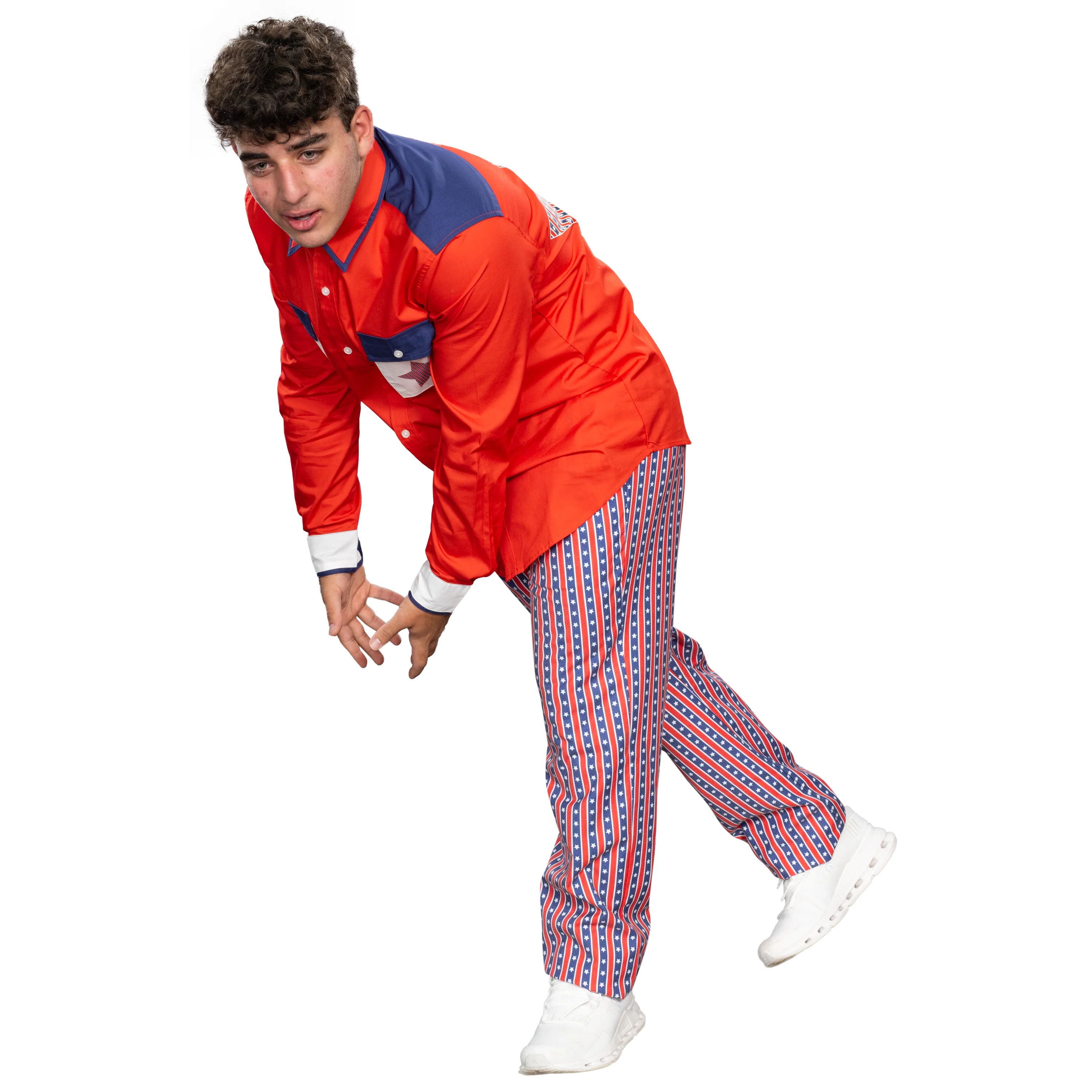 Roy Munson Character Bowling Movie Halloween Cosplay Shirt and Pants Costume Set - Image 5