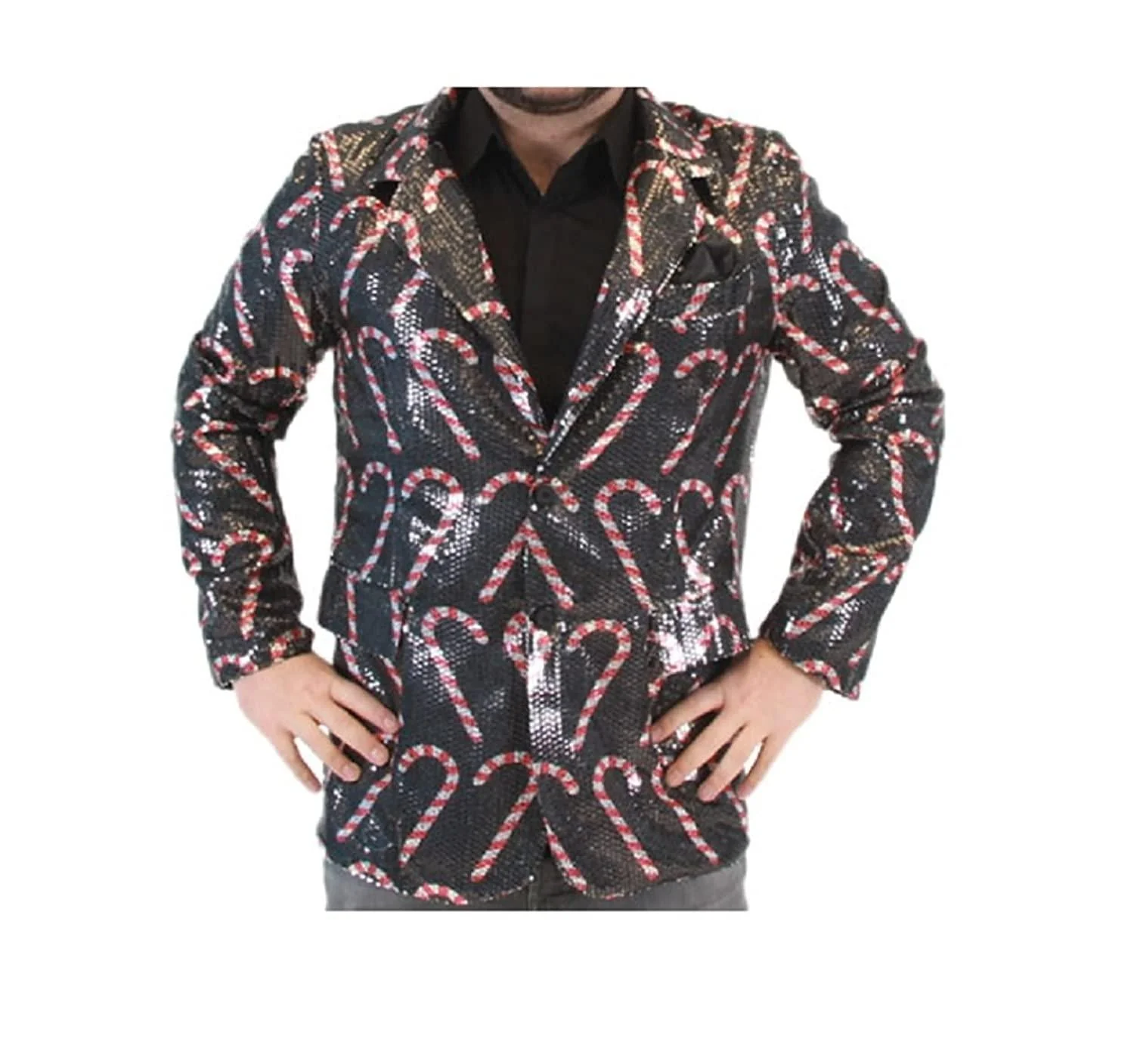 Sequin Candy Cane Blazer Jacket - Image 3