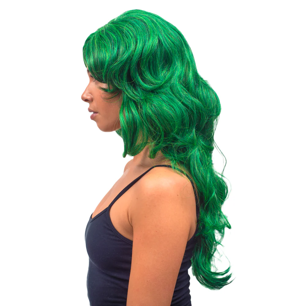 She Green Comic Book TV Show Monster Adult Halloween Costume Wig Cosplay - Image 3