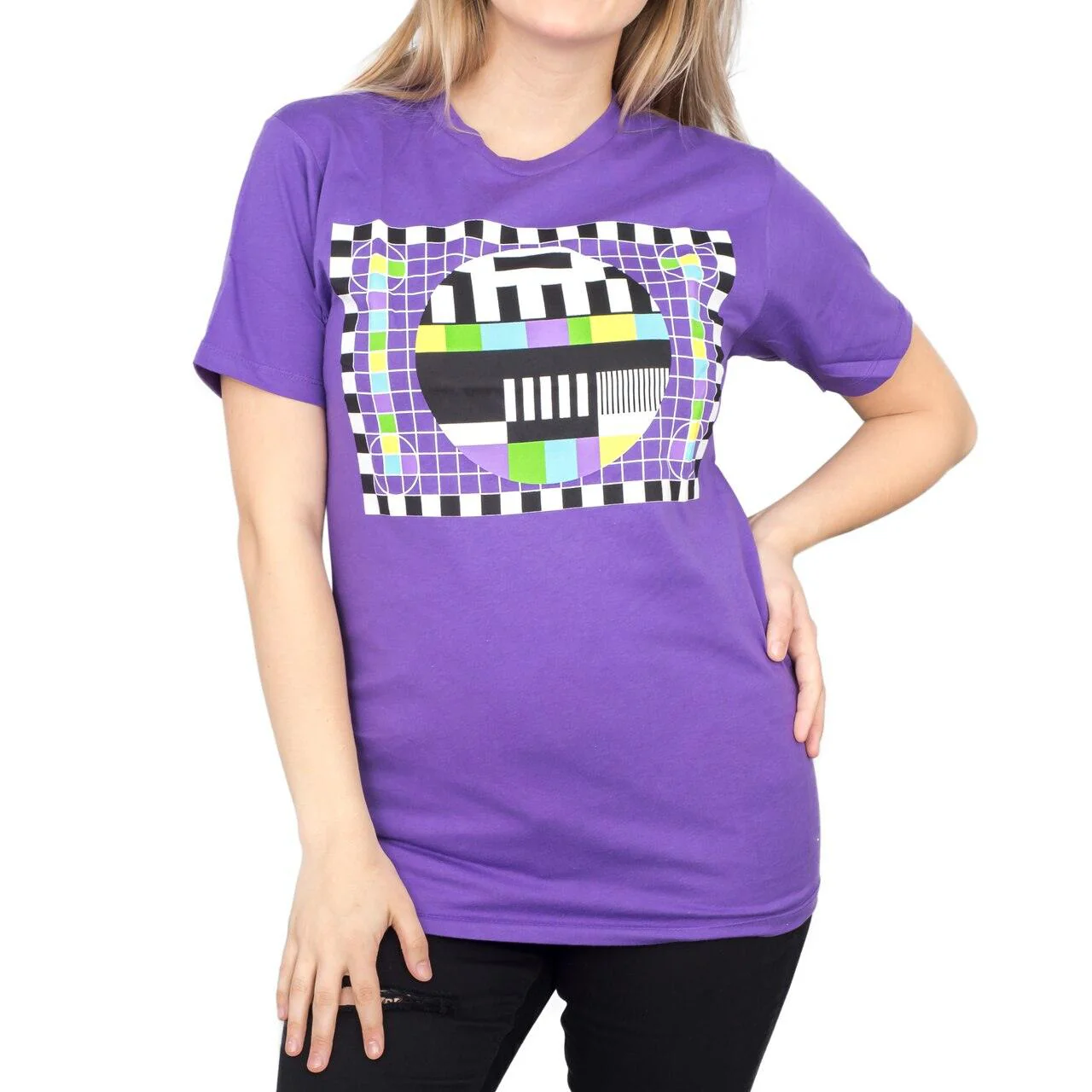 Sheldon Checkered Test Pattern T-shirt - Image 4