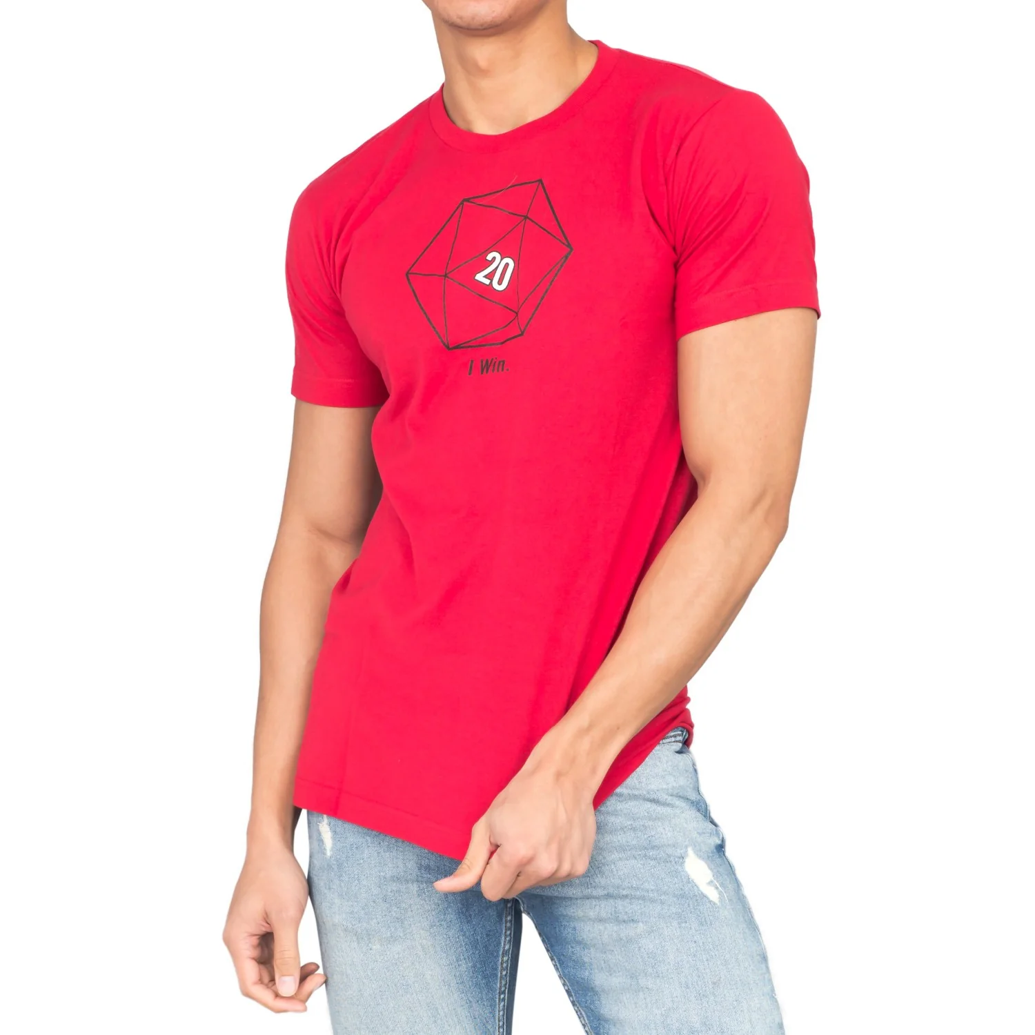 Sheldon Cooper 20 Sided Dice D20 Adult Red T-shirt - Image 7
